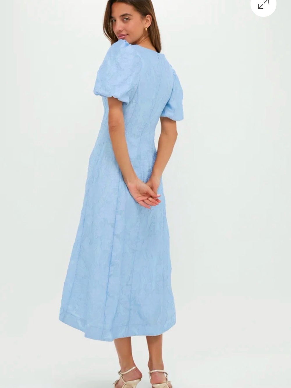 Ice Blue Jacquard Inez Maxi Dress - Picture 5 of 6